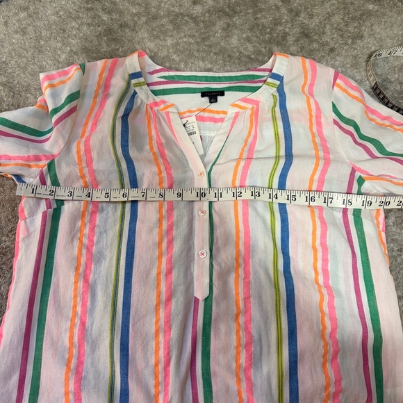 Talbots Multicolor Striped Tunic Top - Picture 8 of 9